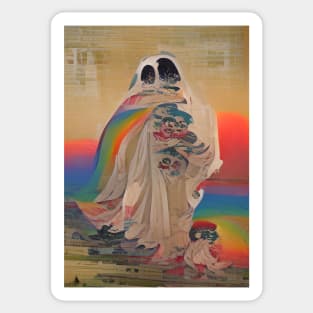 SPOOKY JAPANESE GHOST ON HALLOWEEN Sticker